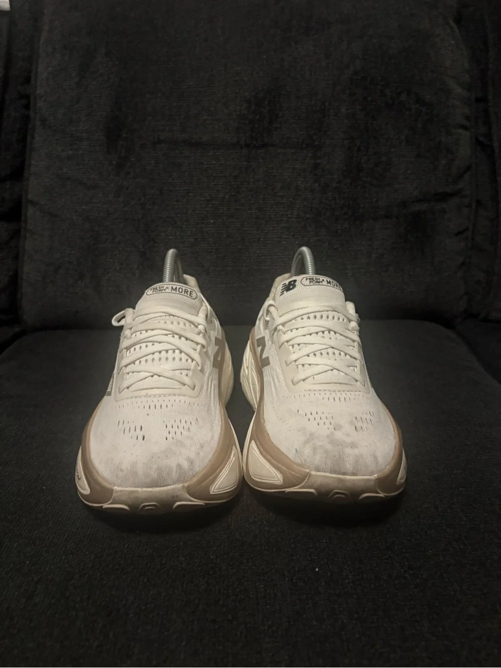 New Balance Fresh Foam X More v5 Running White Gold (WMORLW5) Women's size 7.5